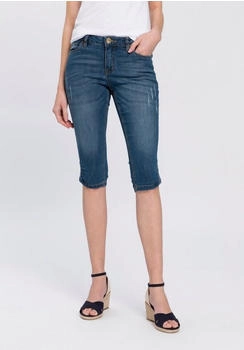 Arizona Jeans Caprijeans schmale Passform Destroyed-Effekte blue used