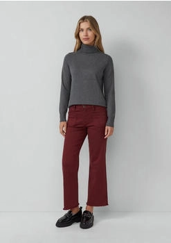 s.Oliver Cropped Jeans Slim Fit Flared Leg offener Saum rot 2170632