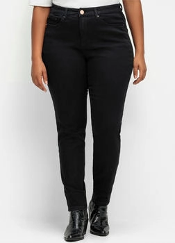 Sheego Bequeme Jeans schwarz black