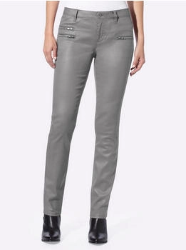 Heine Röhrenjeans 98% Baumwolle 2% Elasthan Beschichtung 100% Polyurethan grau