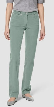 Madeleine M-Jeans in gerader Form mit Logo-Stickerei salbei/hellgrün