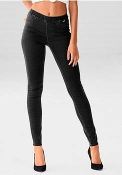 Buffalo Jeggings Flared High Waist Heavy Washed