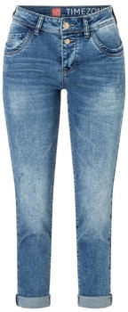Timezone Nali 7/8 Jeans Slim Fit Mid Waist Animal Print blau