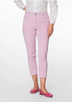 Madeleine Gerade Jeans Fein gestreifte weiß/leuchtpink