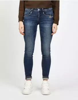 Gang 94NELE Skinny-fit-Jeans mit Rundpasse und seitlichen Dreieckseinsätzen (97133462) basic cross hatch