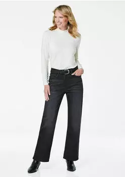 GOLDNER Denim Jeans mit weitem Bein (1555704600460) schwarz