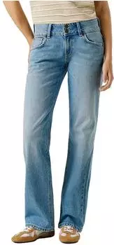 Pepe Jeans Gerade Jeans mit doppeltem Knopfverschluss, Used-Look (15431855) light blue used