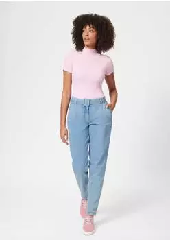 Madeleine Regular-fit Jeans mit Bundfalten bleached