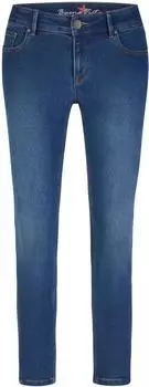 Buena Vista Malibu-Zip High Cropped Stretch Jeans (2509-B5664) true blue