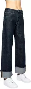 Mavi Sandra Cuffed Wide Leg rinse denim