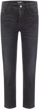 Cambio Piper Short Cropped Jeans Used Look schwarz