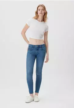 Mavi LEXY Cropped Super Skinny Jeans (10872225) blue denim/mid blau brushed str