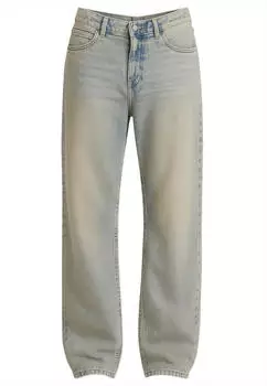 Urban Classics Wide Leg Slit Denim Jeans Acid washed greige/light washed