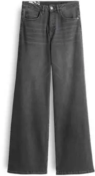 Opus Minah Palazzo Wide Leg Jeans grau
