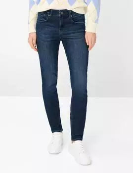 BRAX Damen Five-Pocket-Hose Style SHAKIRA USED REGULAR BLUE denim blau Gr. (096752_9981520_25)
