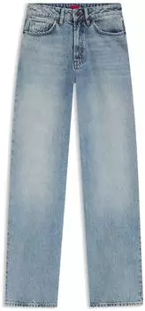 HUGO Jeans aus blauem Baumwoll-Denim mit weitem Beinverlauf Style 937_14 50556481 Hellblau /