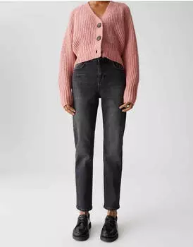 Opus Elana Straight Jeans mid iconic grey