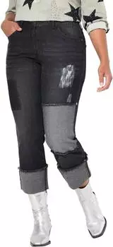 Angel of Style Wide Leg Jeans Patches 5 Pocket (70567120) black denim