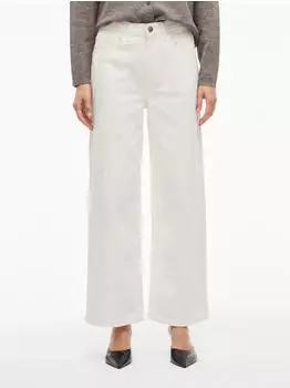 Vila VIFreya Wide Leg High Waist Jeans white denim