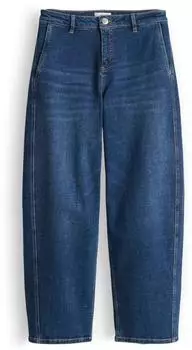 Opus Lolah Flow Barrel Jeans Mid Rise flowy blue