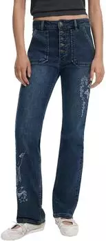 Desigual 5089 Denim Dirty Medium Wash Straight (25WWDD22) blau