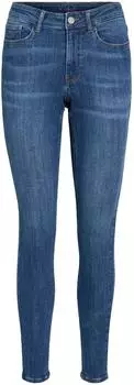 Vila Visarah Mid Waist Skinny Jeans (14109258) blue denim/washed