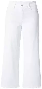 MAC Dream Wide Jeans mit Fransensaum (97481014) white denim