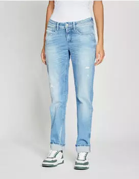 Gang Amelie Straight Loose-fit Jeans Destroyed (GAG0854001000002) blue denim/love destroy