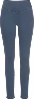Buffalo Jeggings Flared High Waist Heavy Washed jeansblau-blau