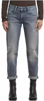 G-Star Kate Boyfriend Jeans Heavy Washed worn in electric blue destroyed