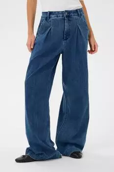 Kaffe KALea Jeans Wide Leg High Waist Washed blue denim