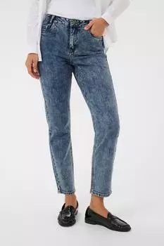 Kaffe Eloise Slim Fit High Waist 7/8 Jeans Acid Washed blue denim