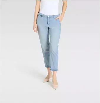 MAC Chino Turn Up Slim-fit Jeans im Five-Pocket Style blau
