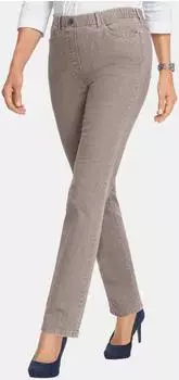 GOLDNER Anna Jeans Slim Fit Heavy Washed helltaupe