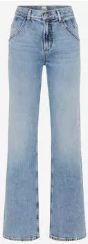 BRAX Damen Palazzohose Style MAINE USED BLEACHED BLUE denim hellblau Gr. (096402_9929920_27)
