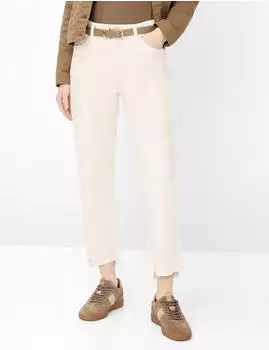 BRAX Damen Five-Pocket-Hose Style MADISON S SOFT ECRU denim cremeweiß Gr. (096022_9913720_95)