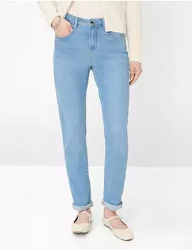 BRAX Damen Five-Pocket-Hose Style CAROLA USED LIGHT BLUE denim hellblau Gr. (097002_9928720_19)