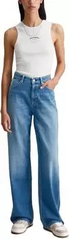 Marc O'Polo Tomma Straight Jeans Wide Leg High Waist Heavy Washed blue denim