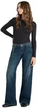 Le temps des cerises Lauryn Bootcut Jeans mit hohem Bund, washed blau nr. 3