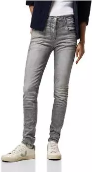 Cecil Slim-fit Jeans High Waist (B378101) grau