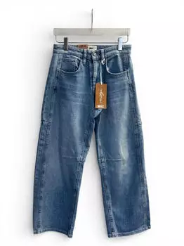 MAC Ohio Barrel Fit 5-Pocket Jeans mit Nahtdetail (333L312690) blue denim