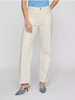 Vila Vikelly Hw Straight Jeans cloud dancer