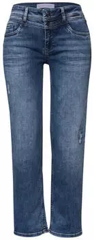 Street One Comfort-fit-Jeans mit destroyed Details blue denim