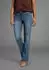 Arizona Jeans Bootcut-Jeans mit Gummizugeinsatz hohe Leibhöhe used look