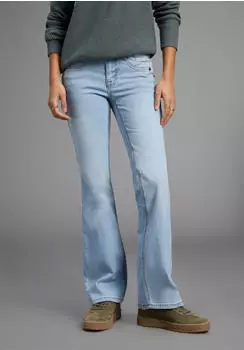 Arizona Jeans Bootcut-Jeans mit Gummizugeinsatz hohe Leibh&ouml;he used look