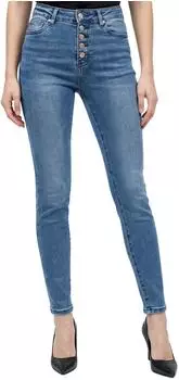 Tazzio Skinny Fit High Waist Stretch 5-Pocket Style (F136) hellblau