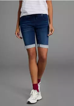 Arizona Jeans Jogg-Jeans Bermuda Used Look (49844428) blau
