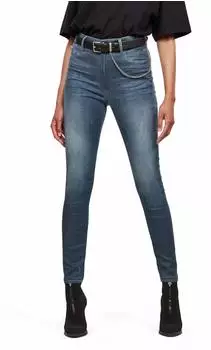G-Star Kafey Ultra High Waist Skinny Jeans (D15578-C431-B844) worn in gravel blue