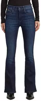 G-Star 3301 High Waist Flare Jeans (D21290) worn in new moon