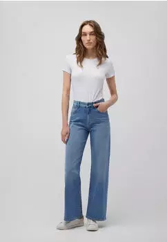 Mavi Malibu Wide Leg Jeans Washed hellblau